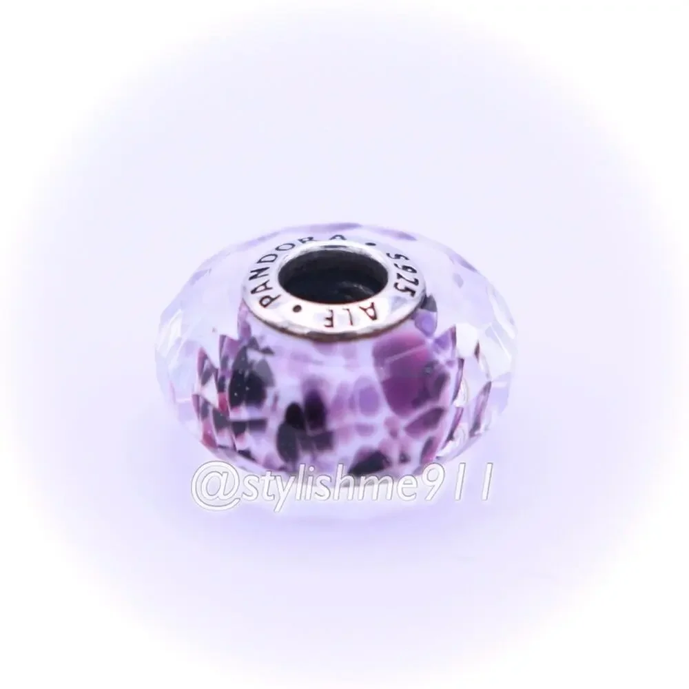 Authentic Pandora Shoreline Sea Glass Faceted Murano Charm - 791608